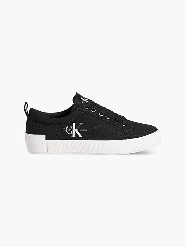 Calvin Klein USA Recycled Canvas Womens Sneakers Black 4027136-BY